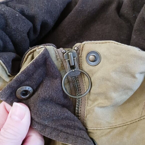 L.L.Bean Womens Upcountry Waxed Cotton Down Vest size L Tan Brown - Picture 4 of 10